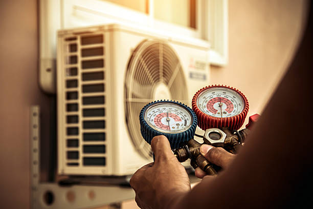 Professional Air Conditioning Service technician working in Prospect, OH